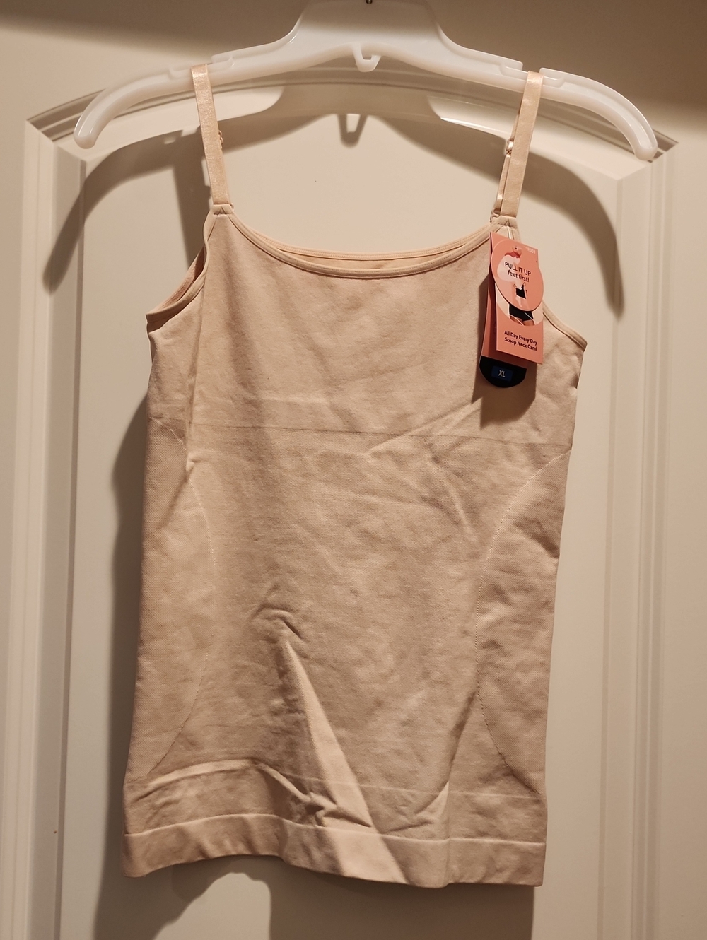NWT Shapermint Essentials All Day Every Day Scoop Neck Cami XL Beige